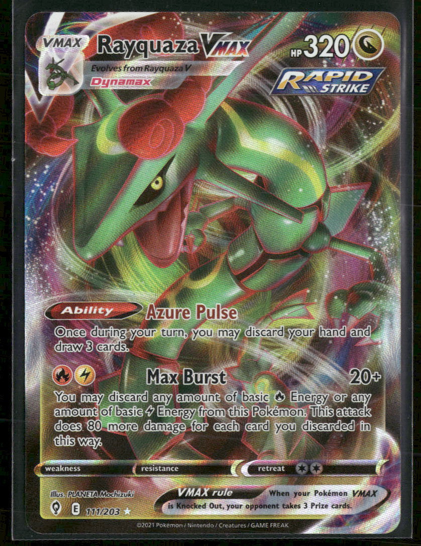 SWSH07: Evolving Skies Rayquaza VMAX #111/203