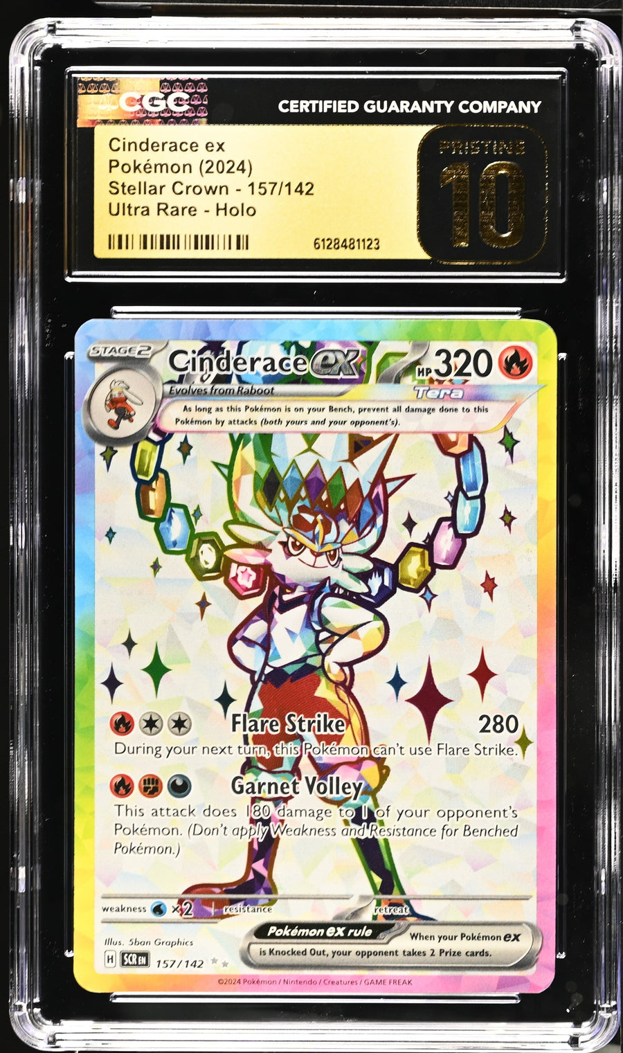 2024 Stellar Crown Cinderace ex 10 CGC #157/142