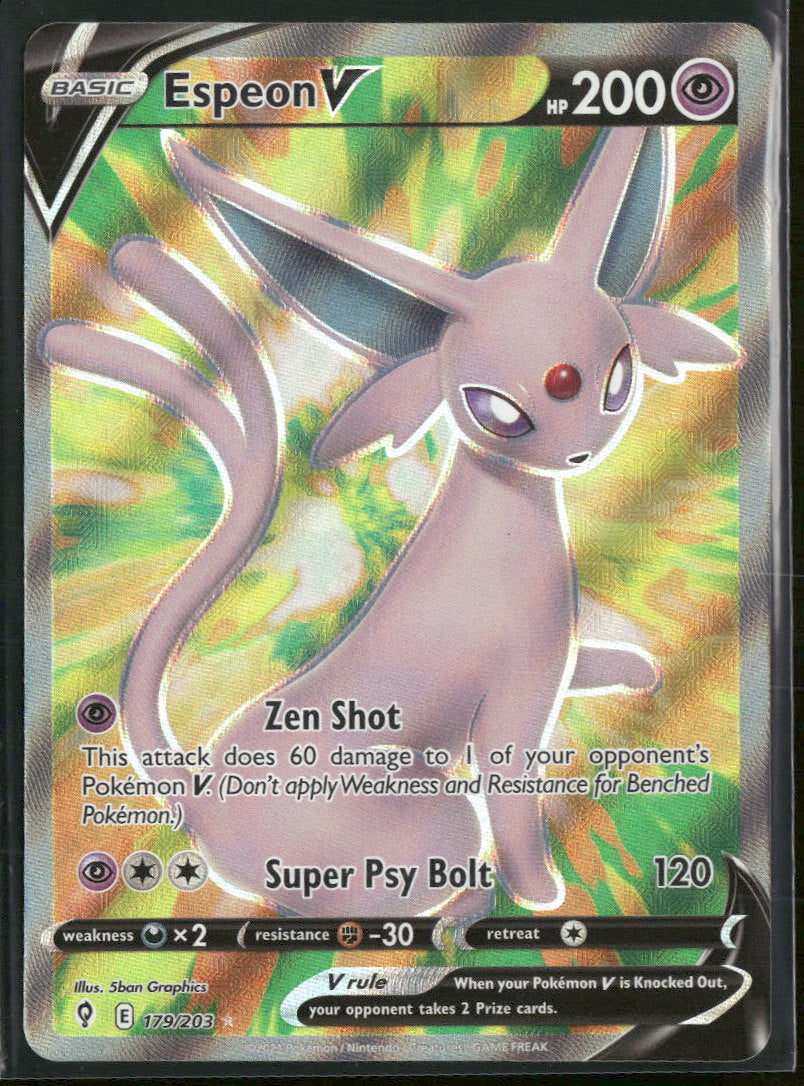 SWSH07: Evolving Skies Espeon V (Full Art) #179/203
