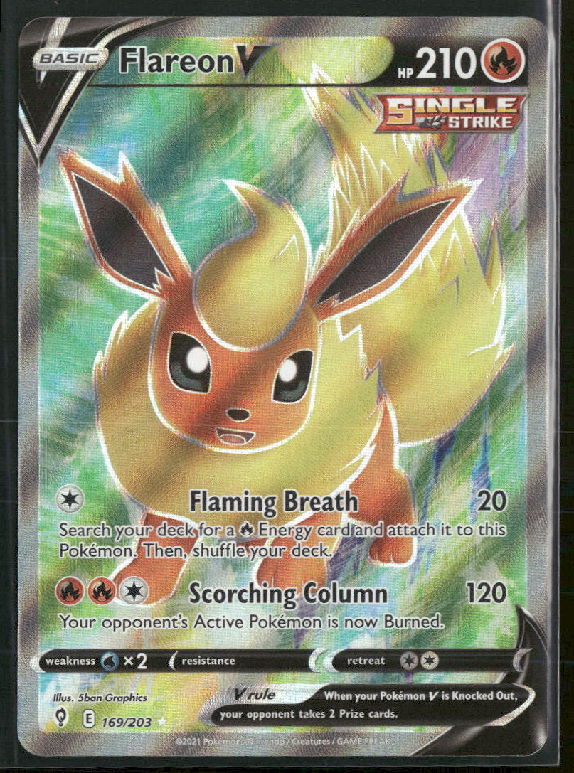 SWSH07: Evolving Skies Flareon V (Full Art) #169/203