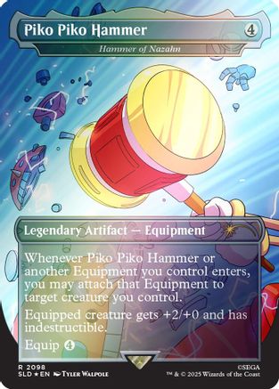 Piko Piko Hammer - Hammer of Nazahn (Rainbow Foil) (SLD-2098) - Secret Lair Drop Series Foil