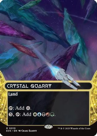 Crystal Quarry (0010) (Borderless) (EOS-010) - Edge of Eternities: Stellar Sights Foil