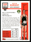2007-08 Topps 1957-58 Variations Kevin Durant Rookie #112