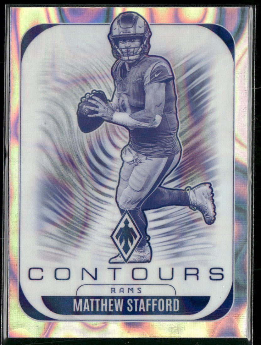 2025 Panini Phoenix Contours Silver Lava Prizm Matthew Stafford #/199 #19