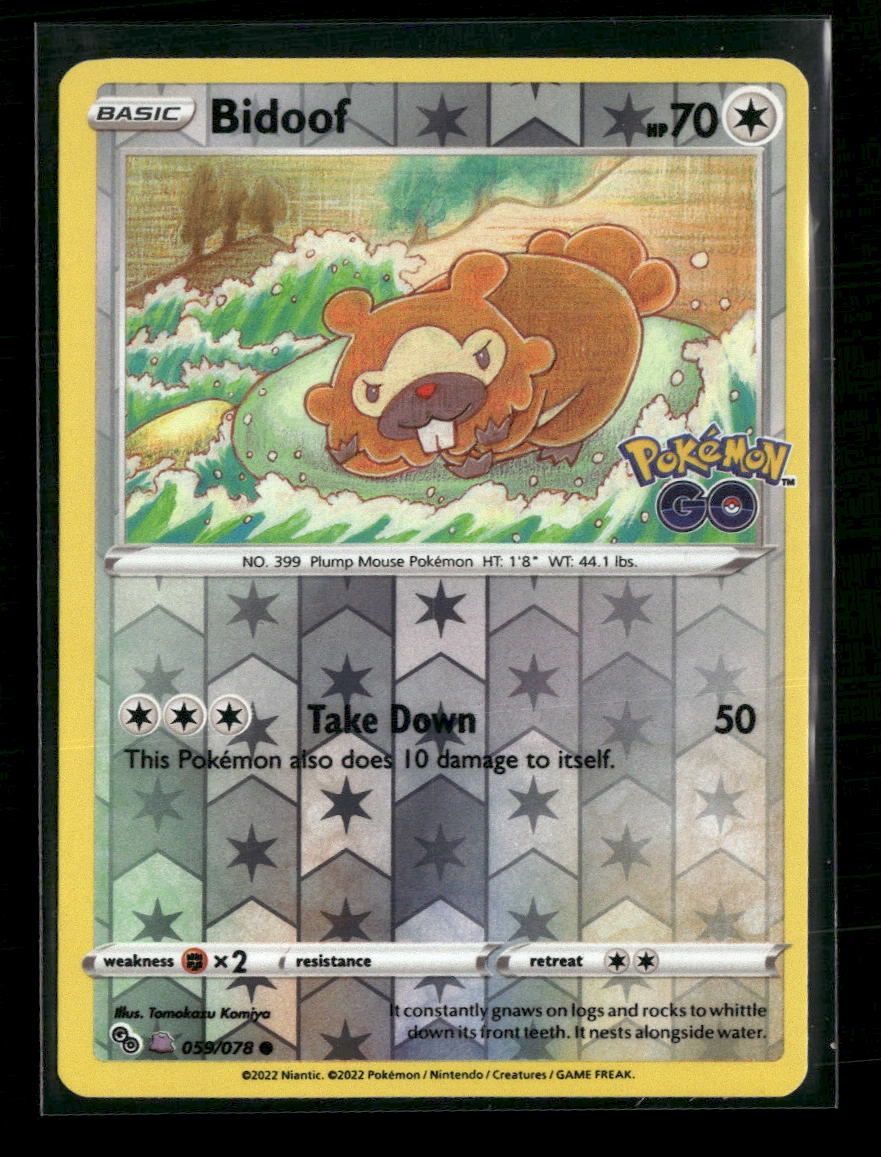 Pokemon GO Bidoof (Peelable Ditto) #059/078
