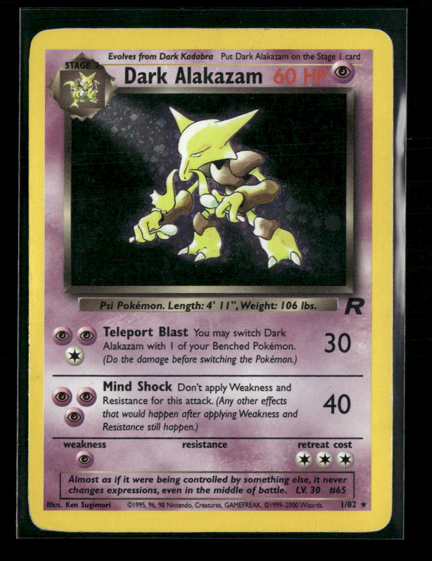 Team Rocket Dark Alakazam (1) #01/82 Damaged