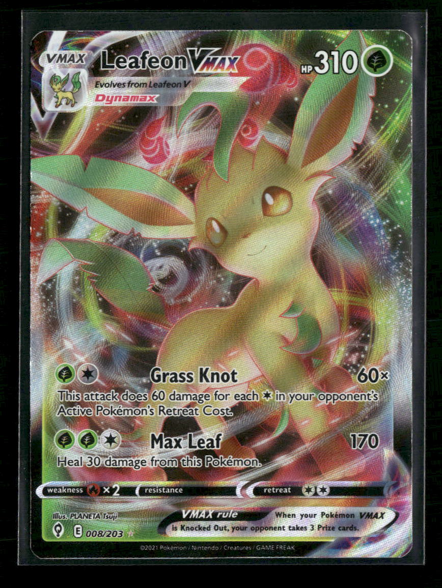 SWSH07: Evolving Skies Leafeon VMAX #008/203