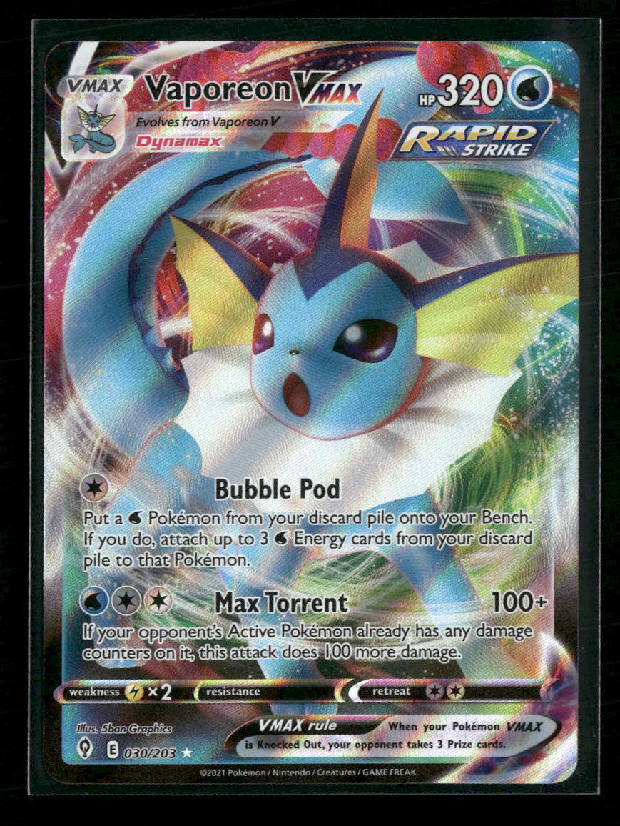 SWSH07: Evolving Skies Vaporeon VMAX #030/203