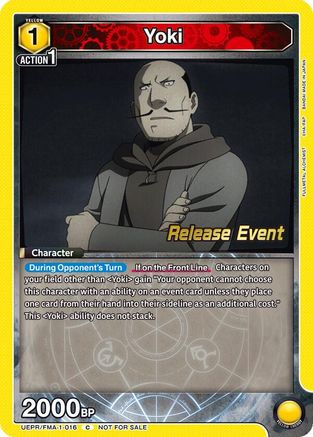 Yoki (UEPR/FMA-1-016) - UE09BT FULLMETAL ALCHEMIST Release Event Cards