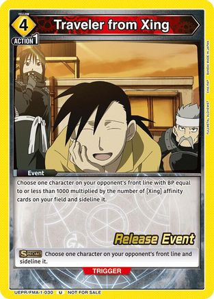 Traveler from Xing (UEPR/FMA-1-030) - UE09BT FULLMETAL ALCHEMIST Release Event Cards