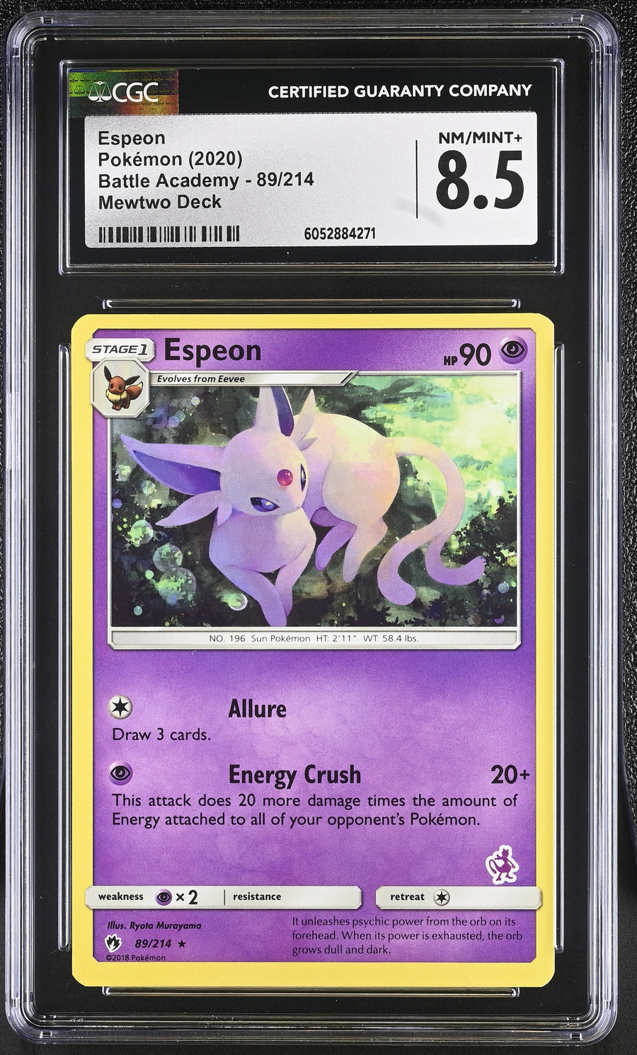 2020 Battle Academy Espeon 8.5 CGC #89/214