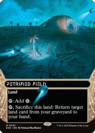 Petrified Field (0032) (Borderless) (EOS-032) - Edge of Eternities: Stellar Sights Foil
