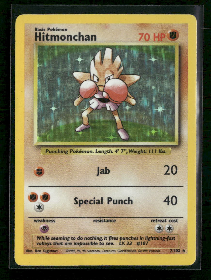 Base Set Hitmonchan #007/102 Damaged
