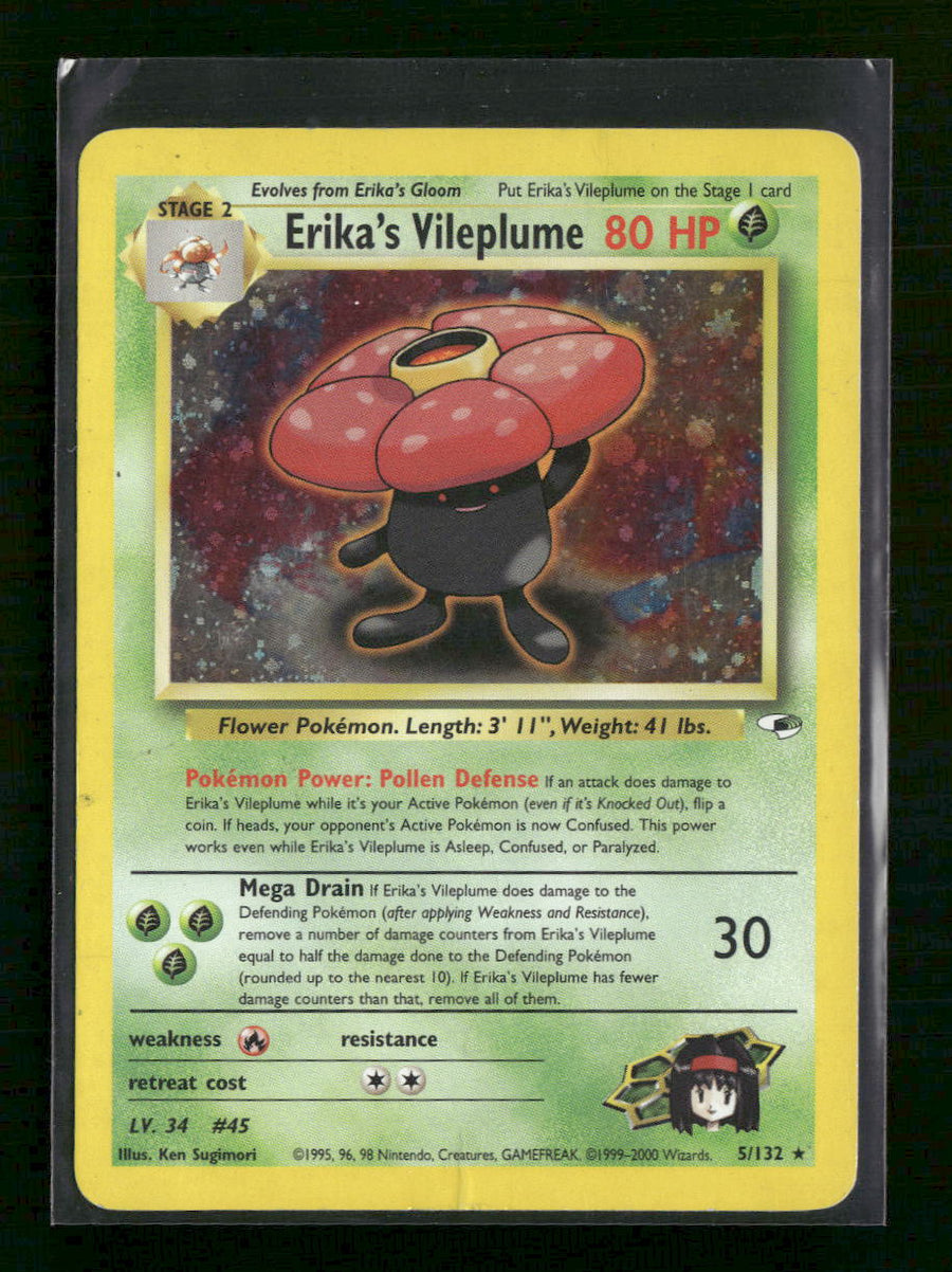 Gym Heroes Erika's Vileplume #005/132 Damaged