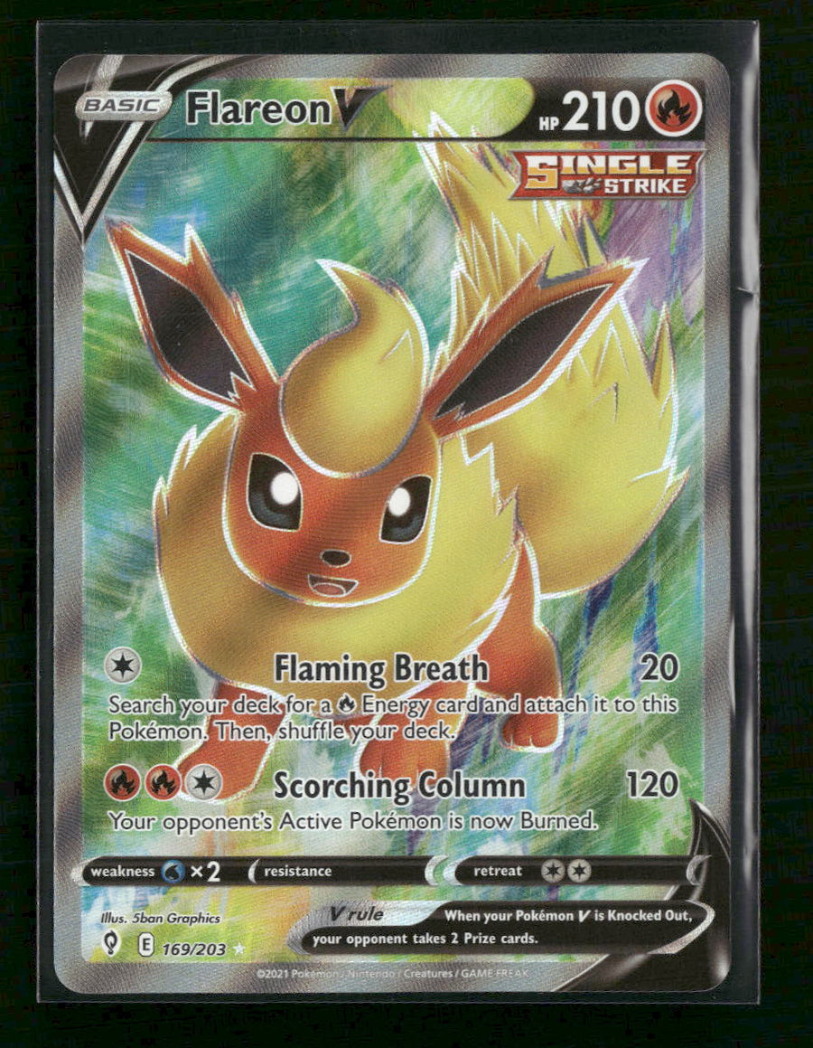 SWSH07: Evolving Skies Flareon V (Full Art) #169/203