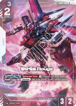 Strike Rouge (R+) (GD01-069) - Newtype Rising Holofoil