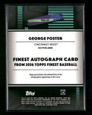 2026 Topps Finest George Foster Auto #FMA-GF