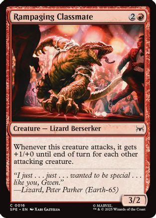 Rampaging Classmate (SPE, MAR-016) - Marvel's Spider-Man: Eternal-Legal Foil