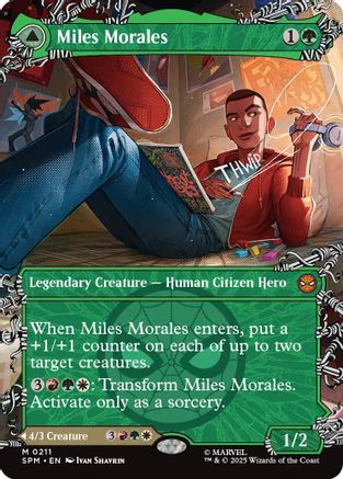Miles Morales (0211) (Borderless) (SPM-211) - Marvel's Spider-Man Foil