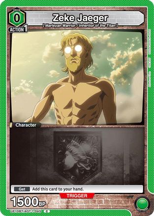 Zeke Jaeger (045) (Box Topper Foil) (UE10BT/AOT-1-045) - UE10BT Attack on Titan Foil