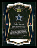 2020 Panini Select Light Blue Prizm Die Cut CeeDee Lamb Rookie #157