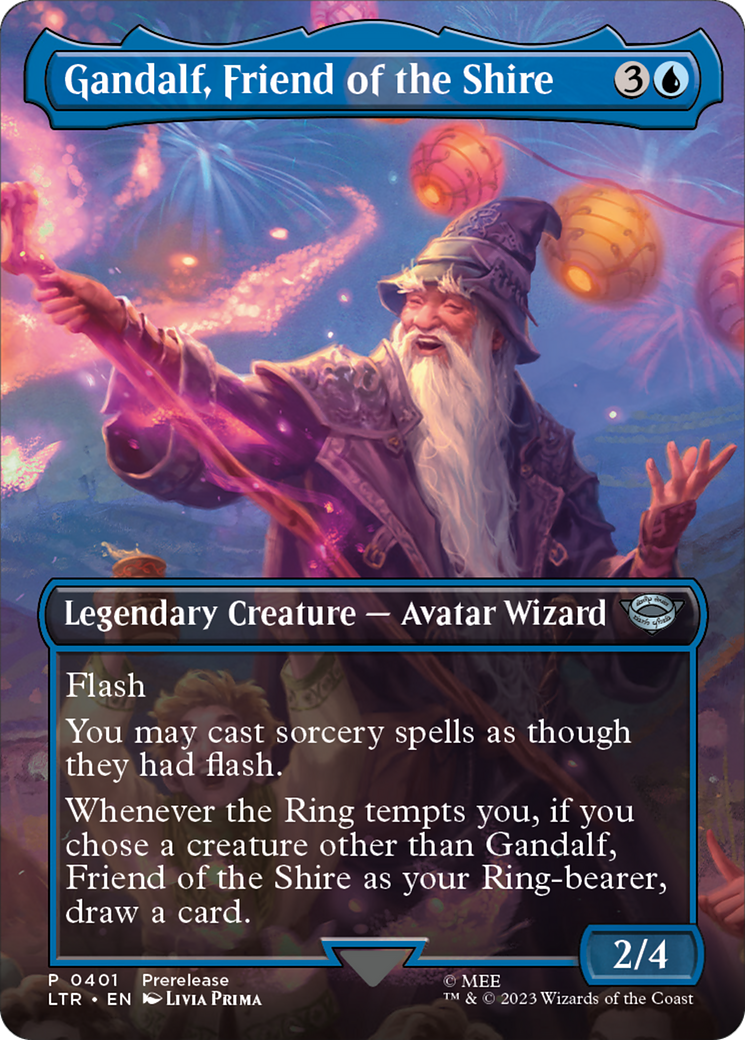 Gandalf, Friend of the Shire (LTR-401) - The Lord of the Rings: Tales of Middle-earth (Borderless) Foil