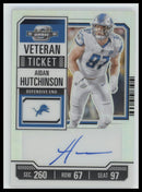 2023 Panini Contenders Optic Veteran Ticket Aidan Hutchinson #/50 Auto #VTA-AH