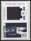 2021 Panini Chronicles Draft Picks Rookie Swatches Micah Parsons #ERS-MP