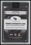 2025 Topps Chrome Black Purple Refractor Cam Ward #/75 Auto #RAU-CW (Encased)