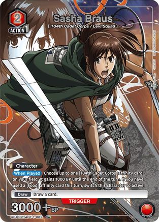 Sasha Braus (082) (R*) (UE10BT/AOT-1-082) - UE10BT Attack on Titan Foil