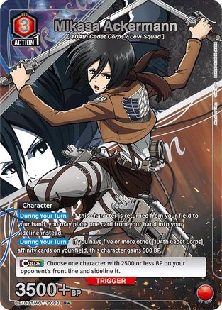 Mikasa Ackermann (088) (R*) (UE10BT/AOT-1-088) - UE10BT Attack on Titan Foil