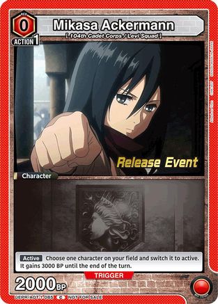 Mikasa Ackermann (085) (UEPR/AOT-1-085) - UE10BT Attack on Titan Release Event Cards