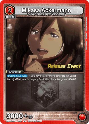 Mikasa Ackermann (086) (UEPR/AOT-1-086) - UE10BT Attack on Titan Release Event Cards