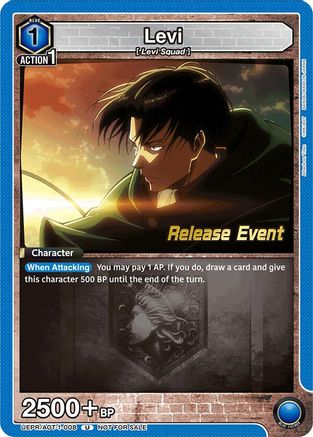 Levi (008) (UEPR/AOT-1-008) - UE10BT Attack on Titan Release Event Cards