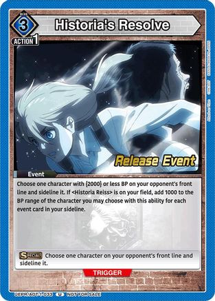 Historia's Resolve (UEPR/AOT-1-033) - UE10BT Attack on Titan Release Event Cards