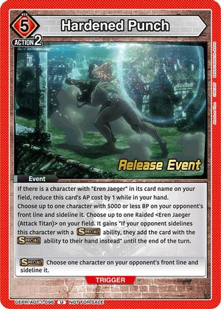 Hardened Punch (UEPR/AOT-1-096) - UE10BT Attack on Titan Release Event Cards