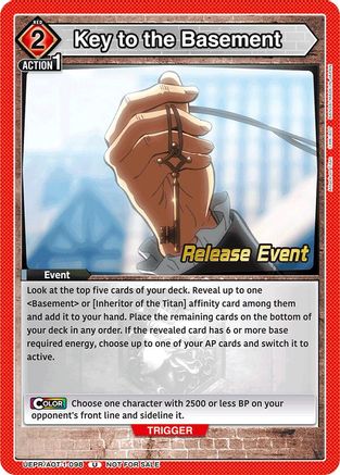 Key to the Basement (UEPR/AOT-1-098) - UE10BT Attack on Titan Release Event Cards