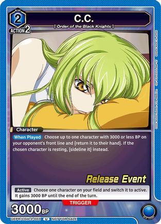 C.C. (003) (UEPR/CGH-2-003) - UEX03BT CODE GEASS Lelouch of the Rebellion Vol2 Release Event Cards