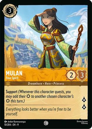 Mulan - Free Spirit (10/204) - Fabled Cold Foil