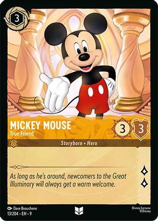 Mickey Mouse - True Friend (13/204) - Fabled Cold Foil