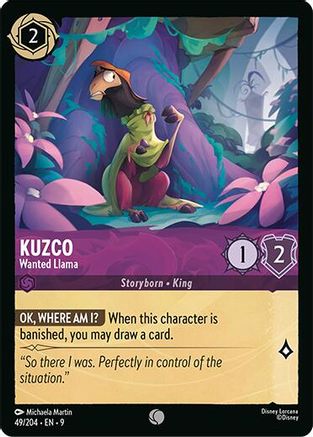 Kuzco - Wanted Llama (49/204) - Fabled Cold Foil