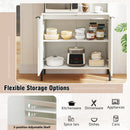 64.5 Inches Tall Kitchen Pantry Cabinet with Charging Station and Wine Glass Rack