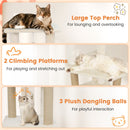 64 Inch Tall Cat Tree with 2 Large Condos and Jute Scratching Posts for Indoor Adult Cats