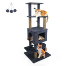 64 Inch Tall Cat Tree with 2 Large Condos and Jute Scratching Posts for Indoor Adult Cats