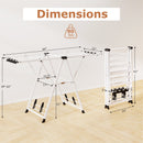 64 Inches Clothes Drying Rack with Height Adjustable Wings