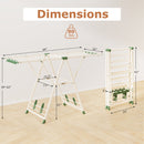 64 Inches Clothes Drying Rack with Height Adjustable Wings