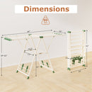 64 Inches Clothes Drying Rack with Height Adjustable Wings