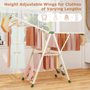 64 Inches Clothes Drying Rack with Height Adjustable Wings