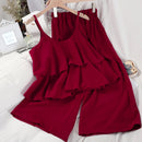 Nine-point Pants Wide-leg Pants Two-piece Women