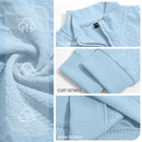 American-style Textured Diamond Jacquard Half-zip Lapel Long Sleeves